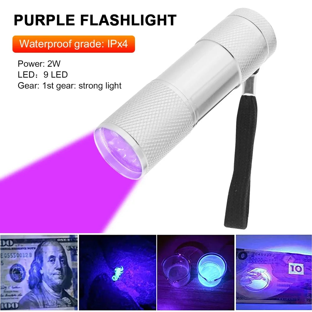 Lampe torche UV mini zoomable 150LM XPE- Lumière ultraviolette