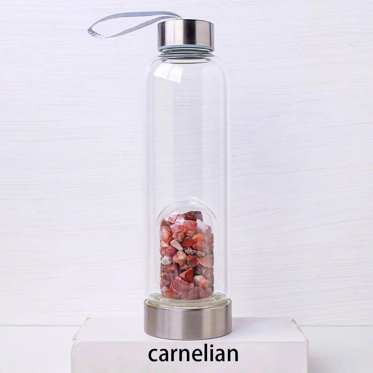 Pierre de cristal naturel,bouteille d'eau énergisante et saine, pierre précieuse de guérison, quartz