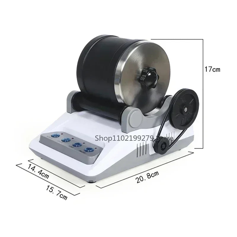 Kit de polissage de pierres électrique 110/220V - Machine à polir les pierres brutes avec pierres précieuses et grains de polissage pour adultes et enfants - Machine de polissage