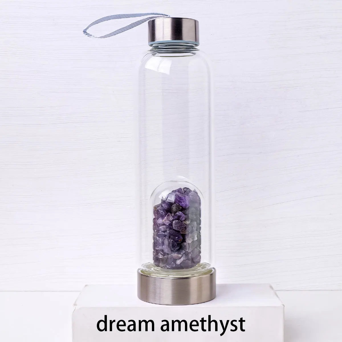 Pierre de cristal naturel,bouteille d'eau énergisante et saine, pierre précieuse de guérison, quartz