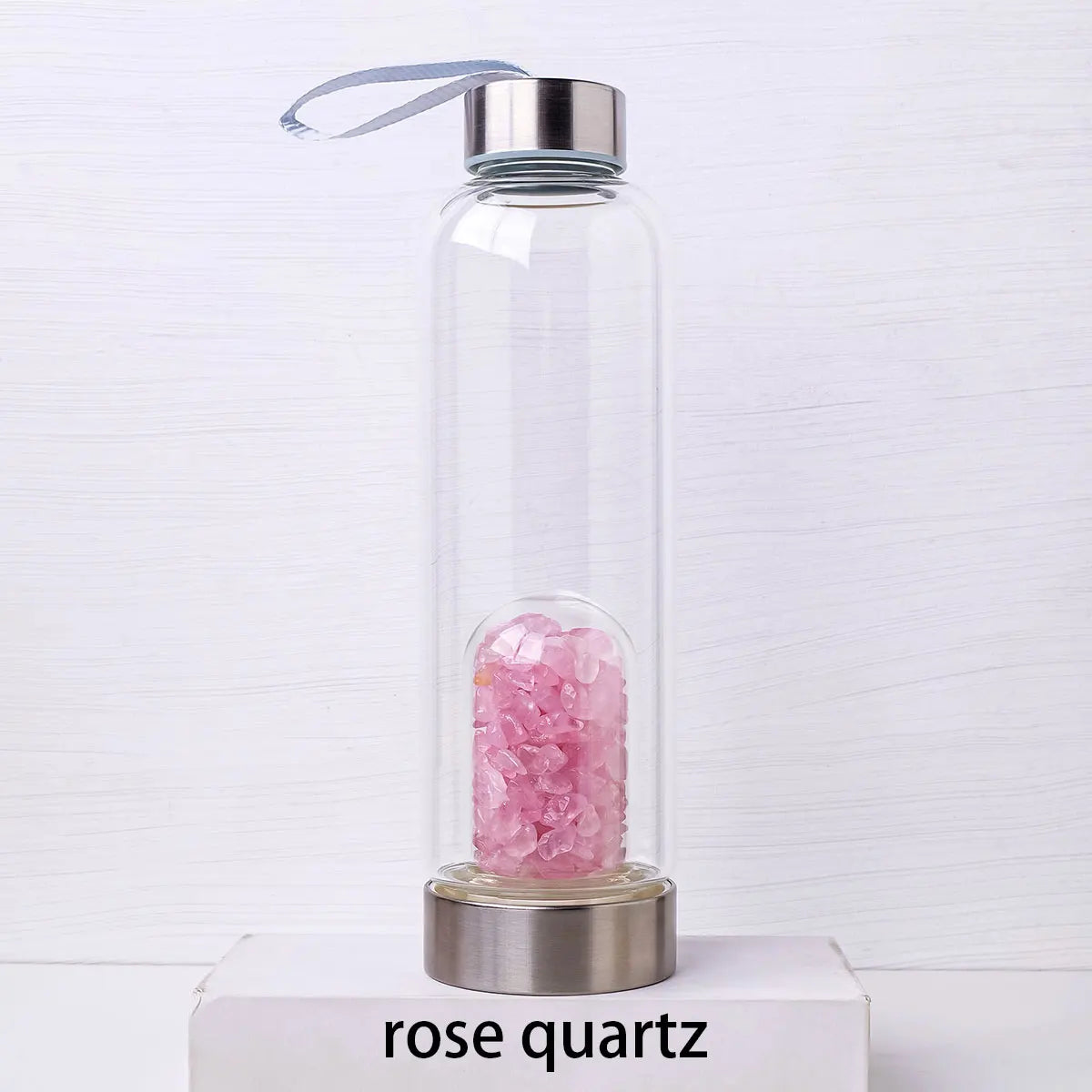 Pierre de cristal naturel,bouteille d'eau énergisante et saine, pierre précieuse de guérison, quartz