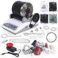Kit de polissage de pierres électrique 110/220V - Machine à polir les pierres brutes avec pierres précieuses et grains de polissage pour adultes et enfants - Machine de polissage