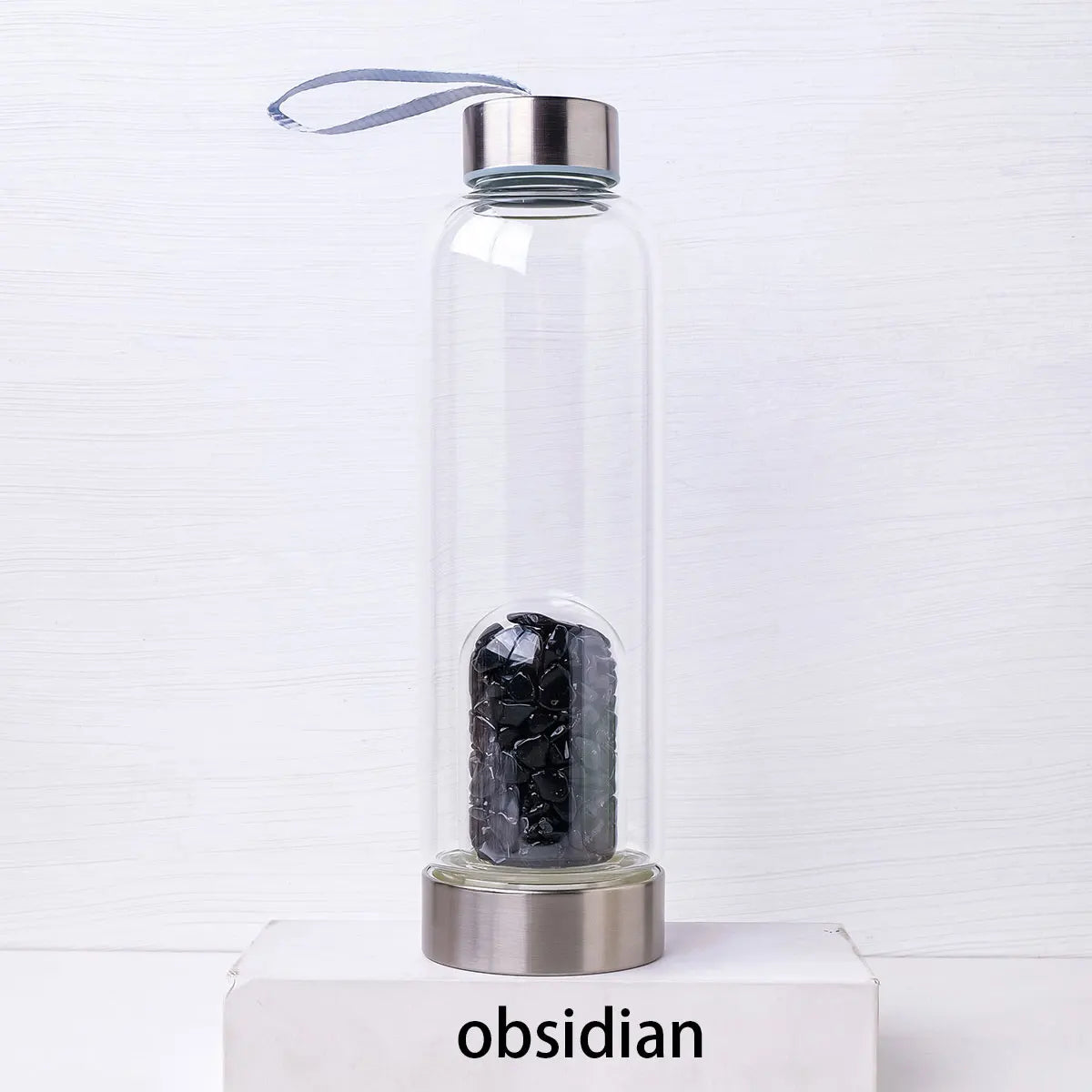 Pierre de cristal naturel,bouteille d'eau énergisante et saine, pierre précieuse de guérison, quartz