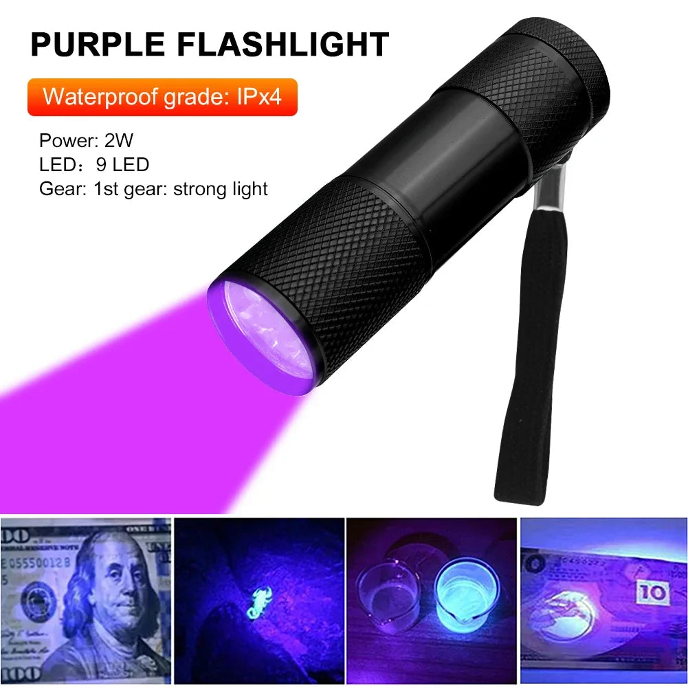 Lampe torche UV mini zoomable 150LM XPE- Lumière ultraviolette