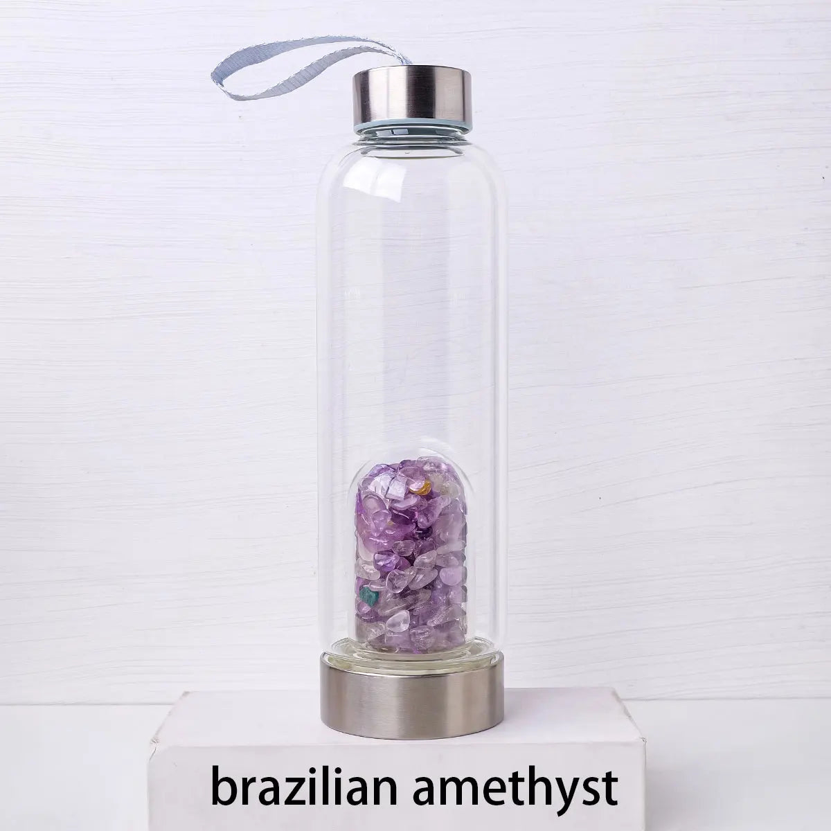 Pierre de cristal naturel,bouteille d'eau énergisante et saine, pierre précieuse de guérison, quartz